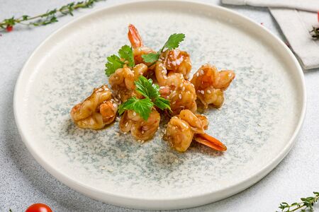 Креветки терияки