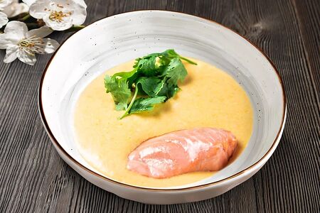 Суп Сырный с лососем