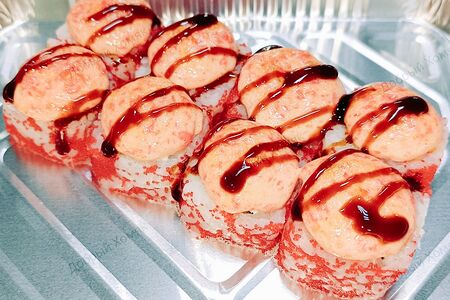 Запечённый ролл с лососем или угрем