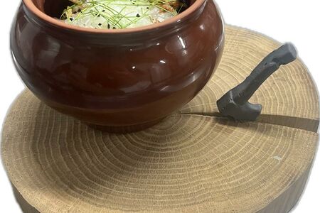 Д Каша из топора с гречкойи и тушеной говядиной