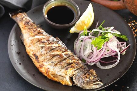 Сибас на углях