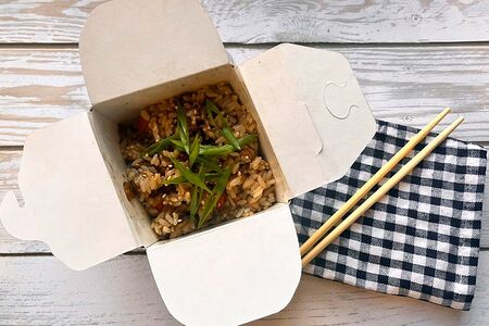 Рис с грибами и овощами