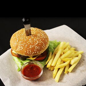 Комбо-бургер с куриной котлетой