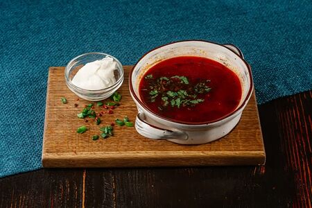 Борщ московский с мясом