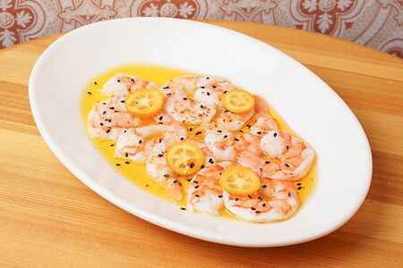 Креветки крудо, цитрус