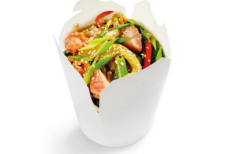 Wok Рис с лососем и сеульским соусом