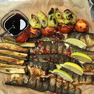 Сибас на углях