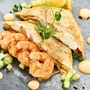 С тигровыми креветками