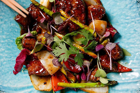 Говядина в перечном соусе