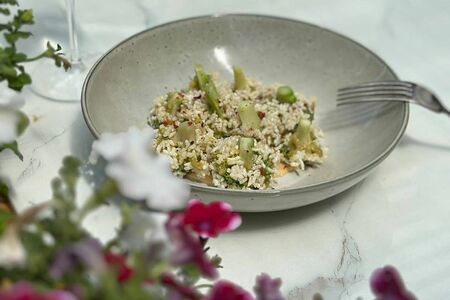 Брокколи с воздушным рисом