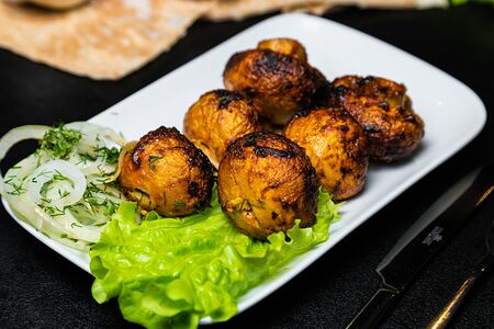 Шампиньоны на углях