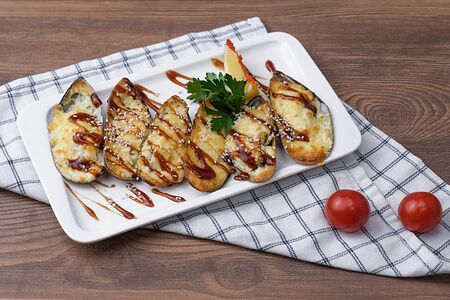 Мидии запечённые