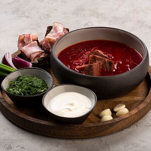 Борщ с говяжьей грудинкой