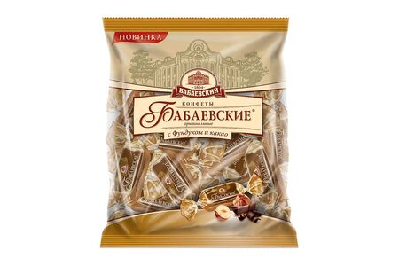 Конфеты шоколадные оригинальные с фундуком и какао Бабаевские 200г