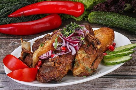 Казан-кабоб из баранины халяль