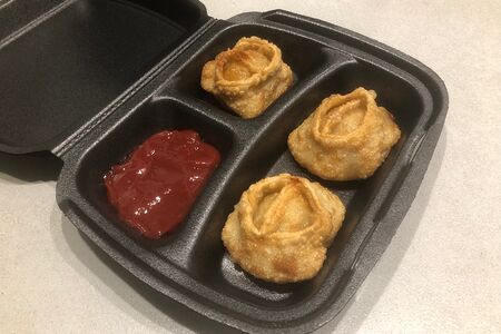 Манты жареные из говядины