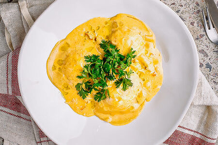 Равиоли с крабом и рикоттой