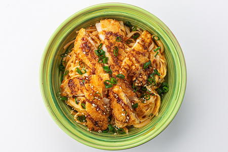 Вок от шефа с окунем темпура