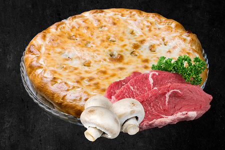Пирог с мясом и грибами