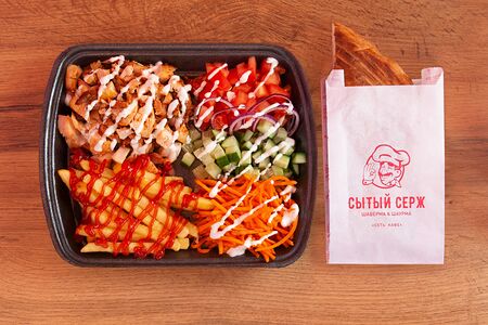 Сытная с курицей открытая