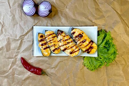 Запечённые мидии под сырным соусом