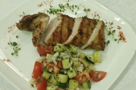 Индейка гриль с овощами