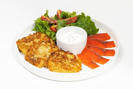 Драники с семгой