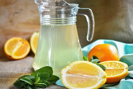 Лимонад апельсиново-имбирный собственного приготовления