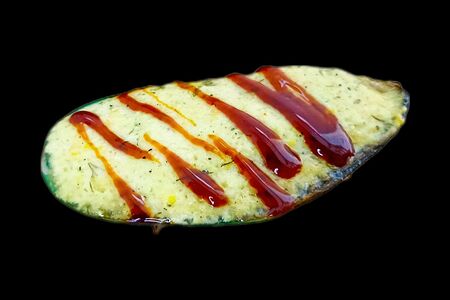 Мидии в ракушке чесночные