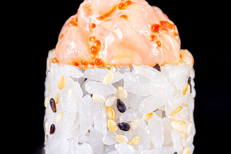 Острая креветка с гребешком