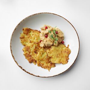 Драники с курицей