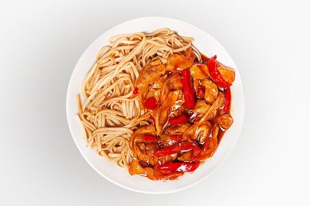 Соевое мясо в кисло-сладком соусе