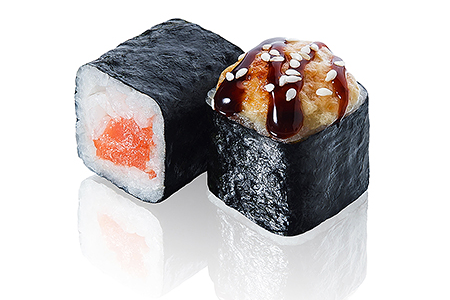 Запечённый ролл с лососем