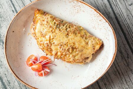 Драник с жюльеном из куриного филе