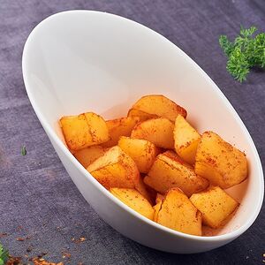 Обжаренный отварной картофель