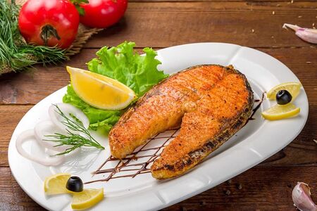 Семга на углях