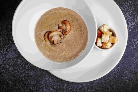 Суп-пюре из шампиньонов