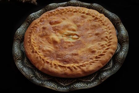 Русский пирог с семгой и шпинатом