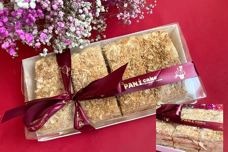 Пирожные Наполеон с кремом на белом шоколаде