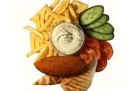 Котлета по-киевски с гарниром