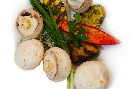 Грибы на мангале