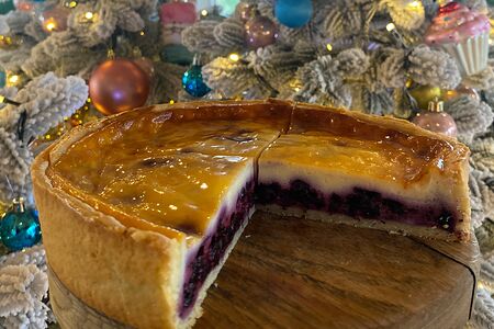 Сметанный с черникой