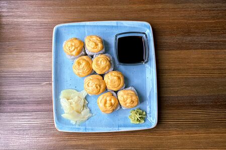 Запечённый с креветкой