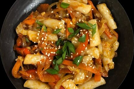 Токпокки с овощами