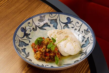 Моцарелла с запеченными овощами