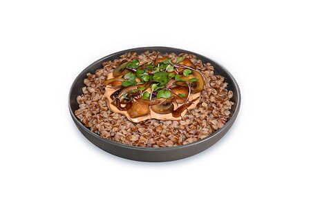 Каша со свининой по-строгановски