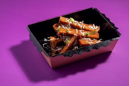 Гренки ржаные с сыром пармезан