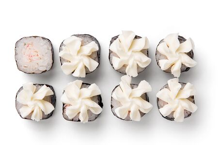 Мини-ролл с крабом и сыром