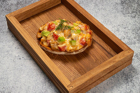 Брускетта авокадо с грибами