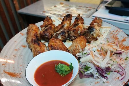 Крылышки куриные на углях